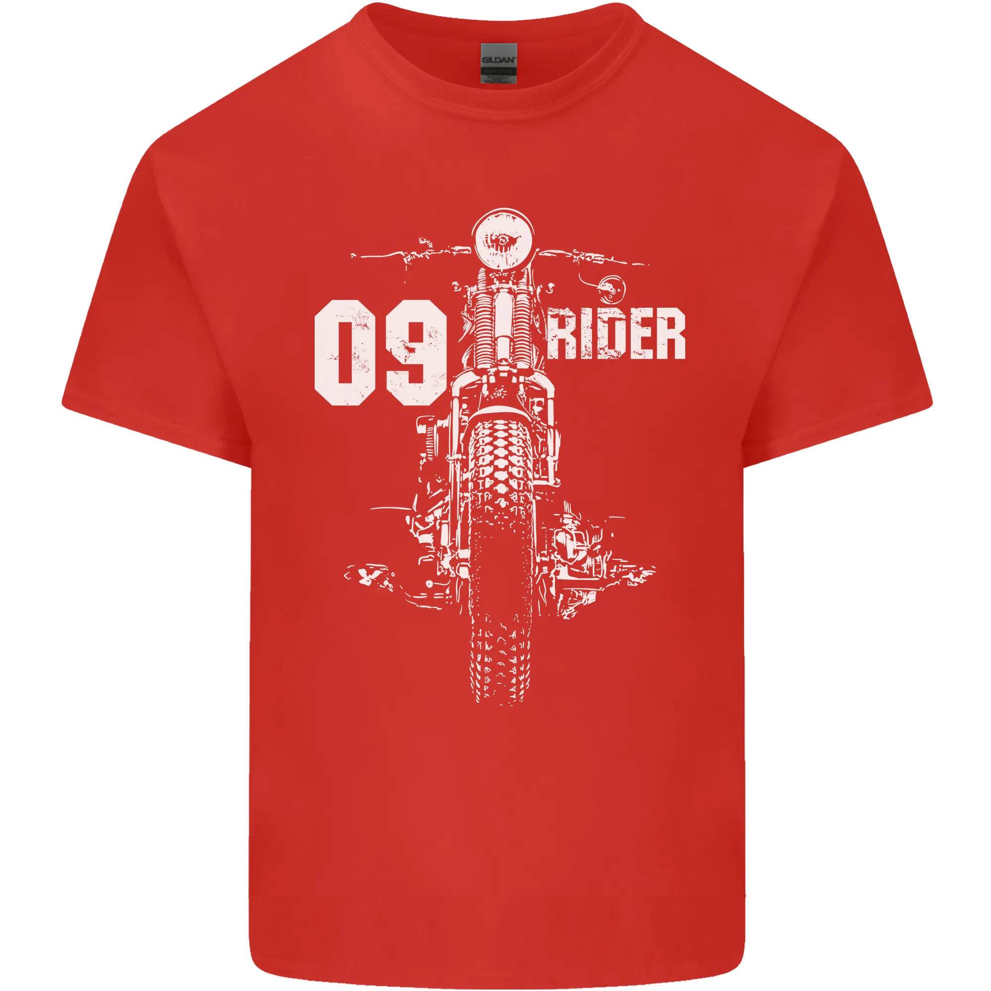 09 Motorbike Rider Biker Motorcycle Kids T-Shirt Childrens