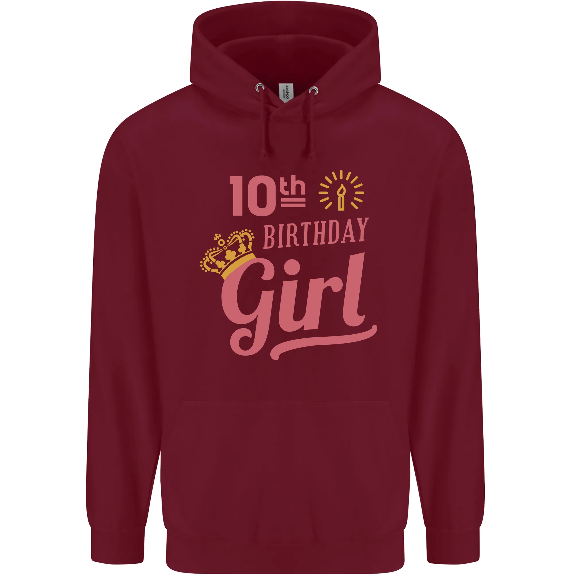 10th Birthday Girl 10 Year Old Princess Childrens Kids Hoodie