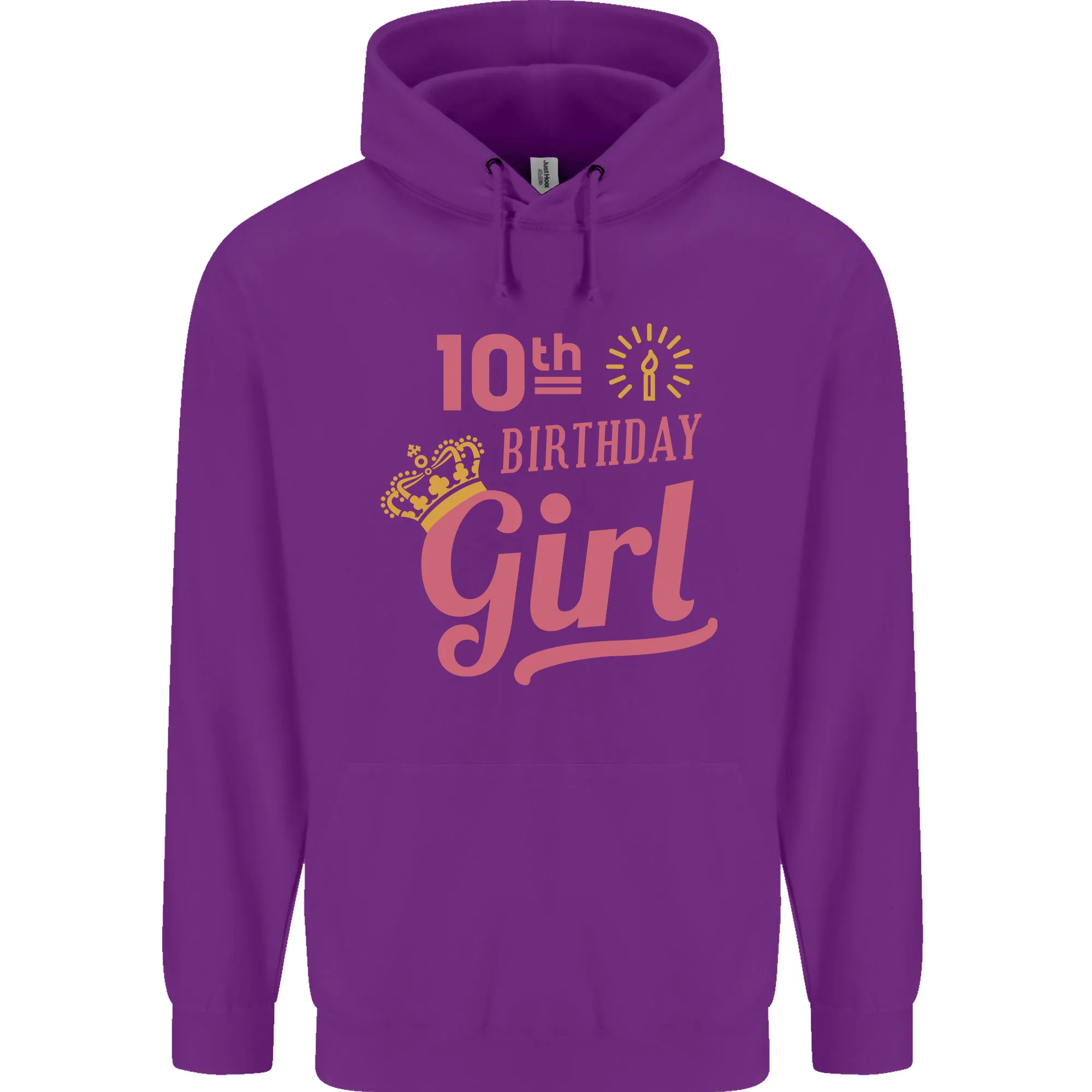 10th Birthday Girl 10 Year Old Princess Childrens Kids Hoodie