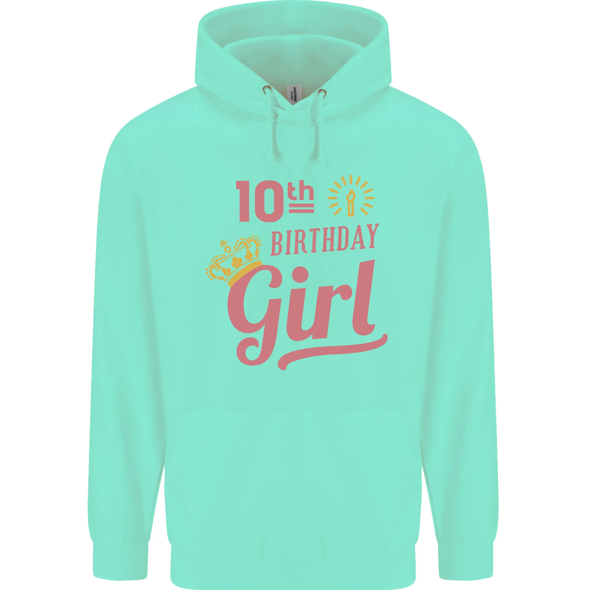 10th Birthday Girl 10 Year Old Princess Childrens Kids Hoodie