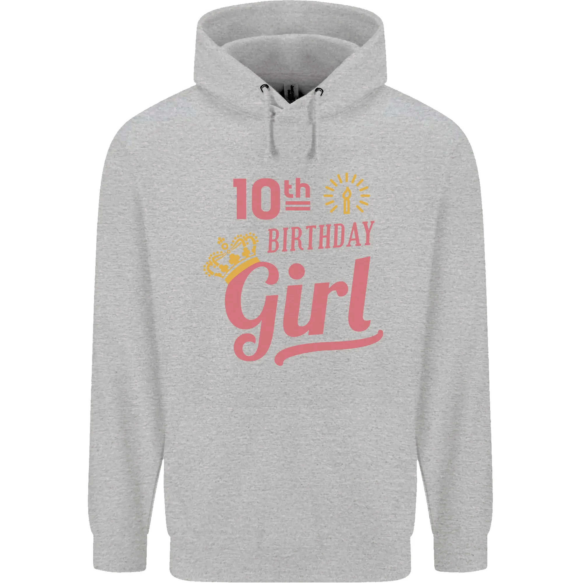 10th Birthday Girl 10 Year Old Princess Childrens Kids Hoodie