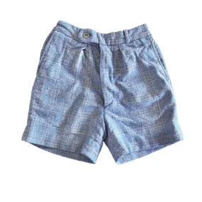 1960's Grey / Blue Check  Children's Shorts /  5-6 Years