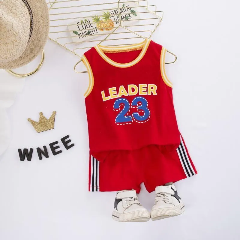 2-piece Numbers Pattern Vest & Shorts for Children Boy