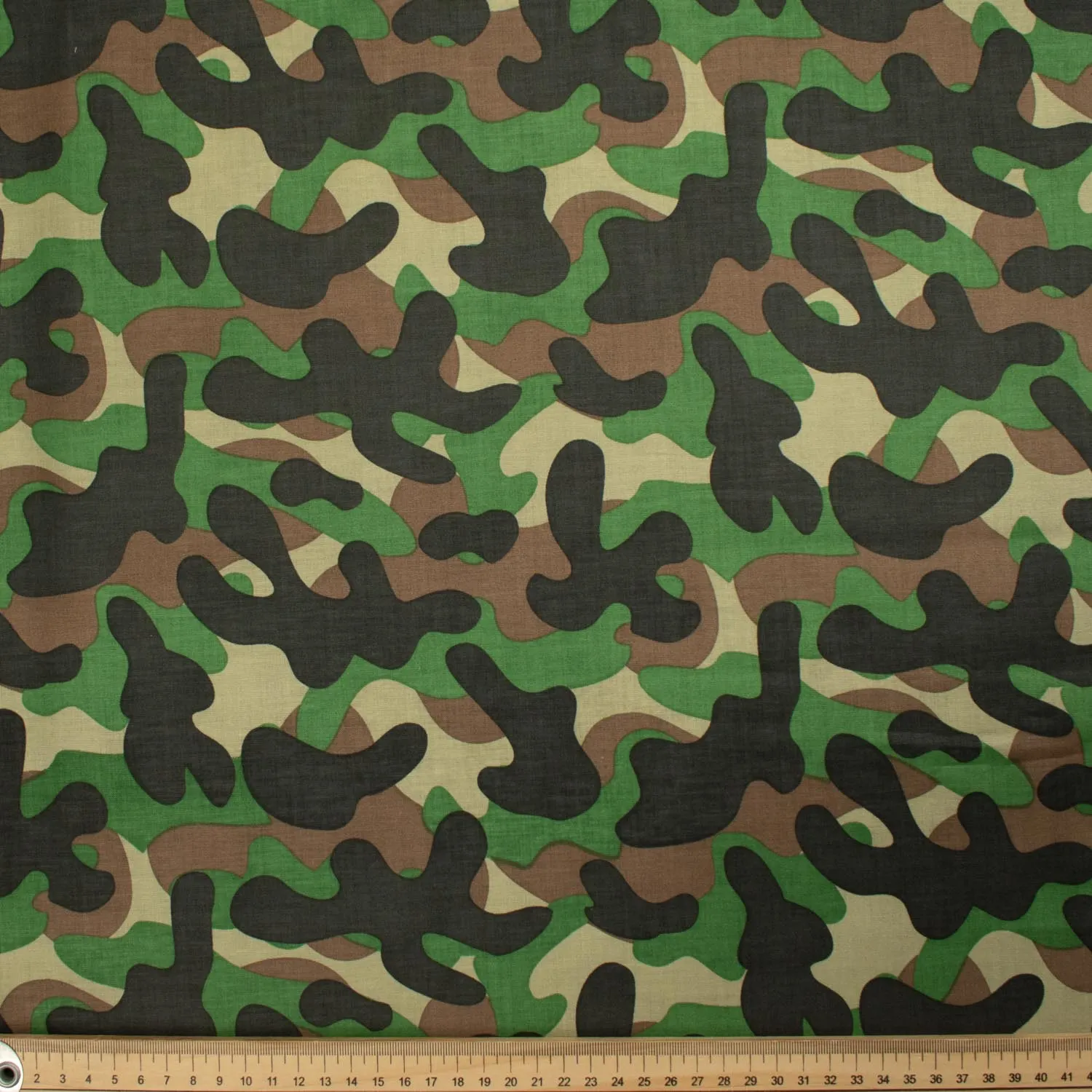 Abstract & Novelty Collection Green & Black Camouflage Cotton Prints