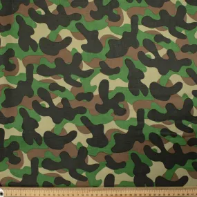 Abstract & Novelty Collection Green & Black Camouflage Cotton Prints