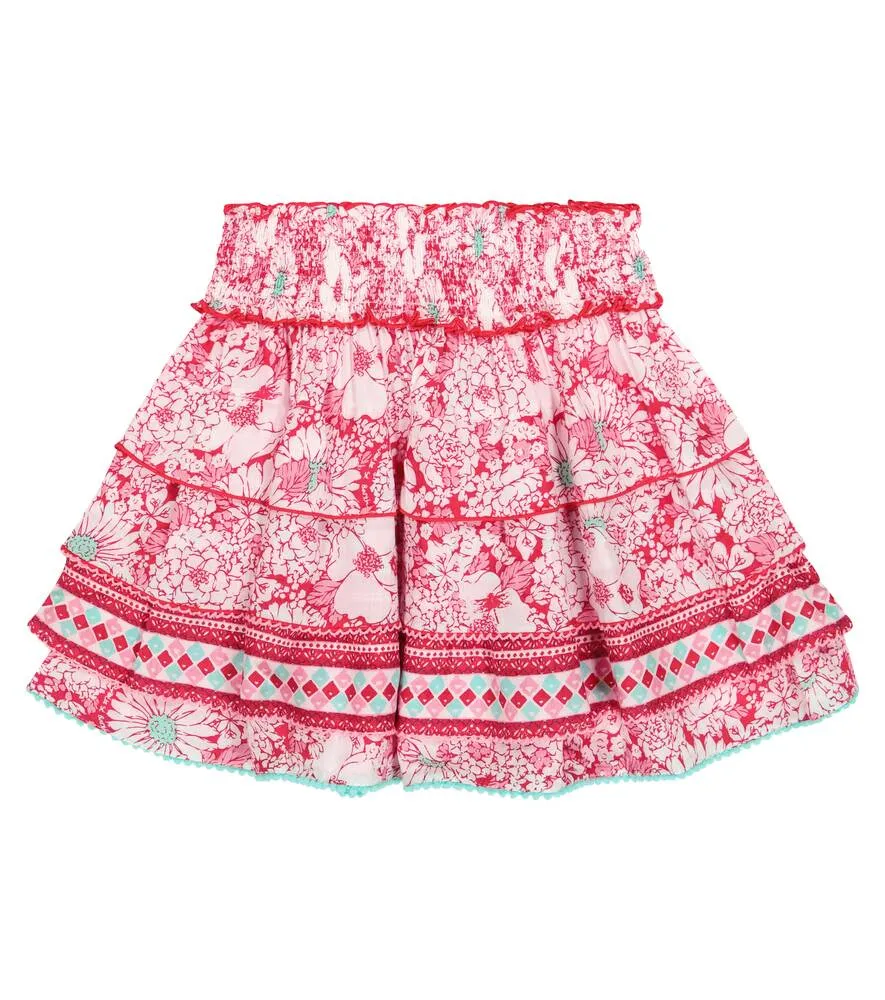 Ariel Floral Skirt Poupette St Barth, Pink