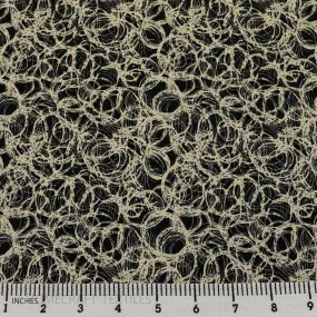 Black & Cream Circles Cotton Print