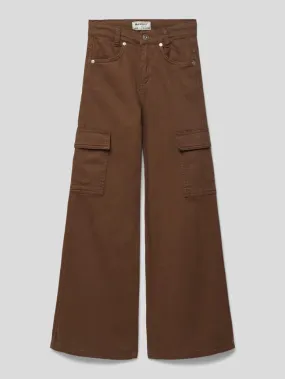 Blue Effect stretch cargo pants, chocolate brown