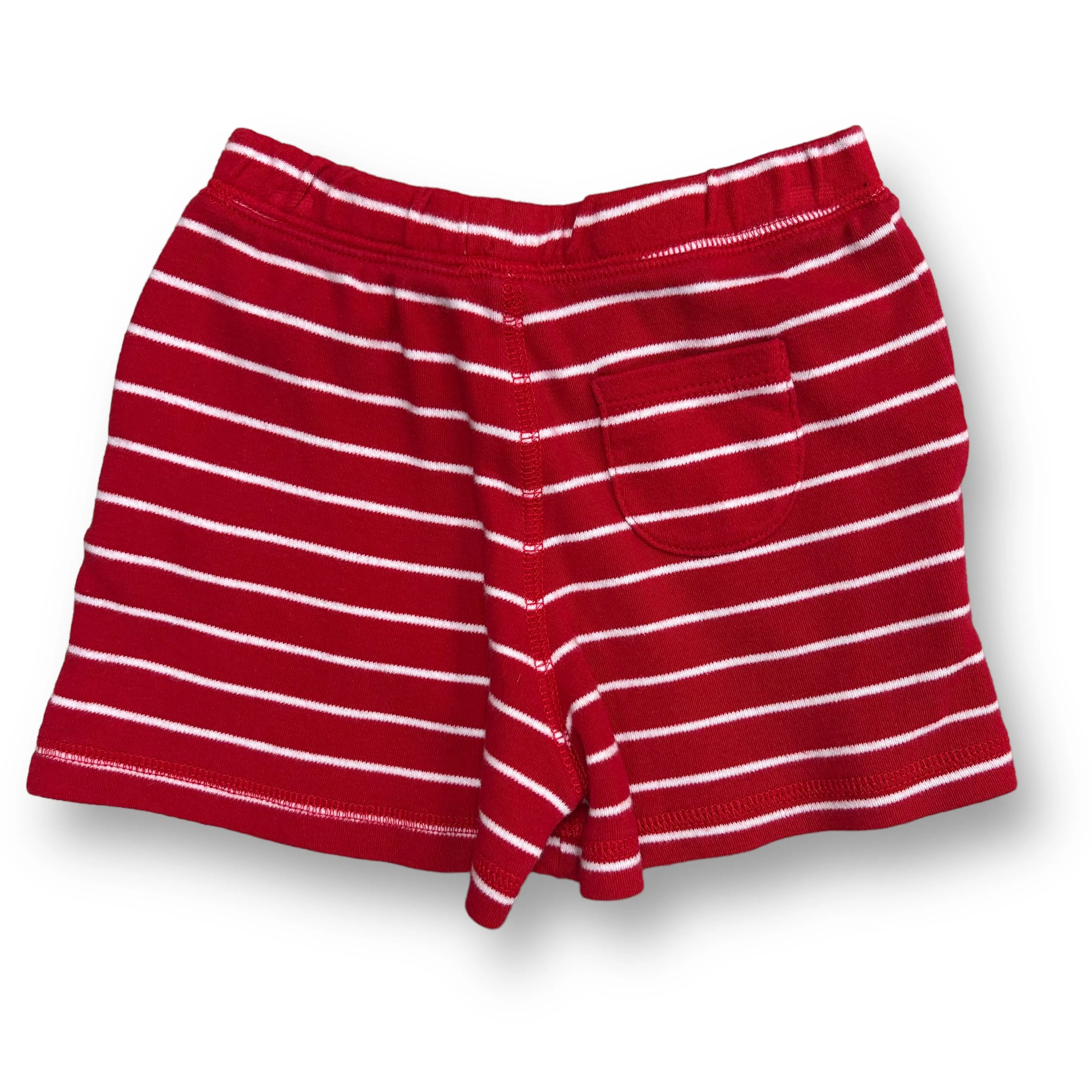 Boys Mudpie Size 24 Months/2-3 Red Striped Sweat Shorts