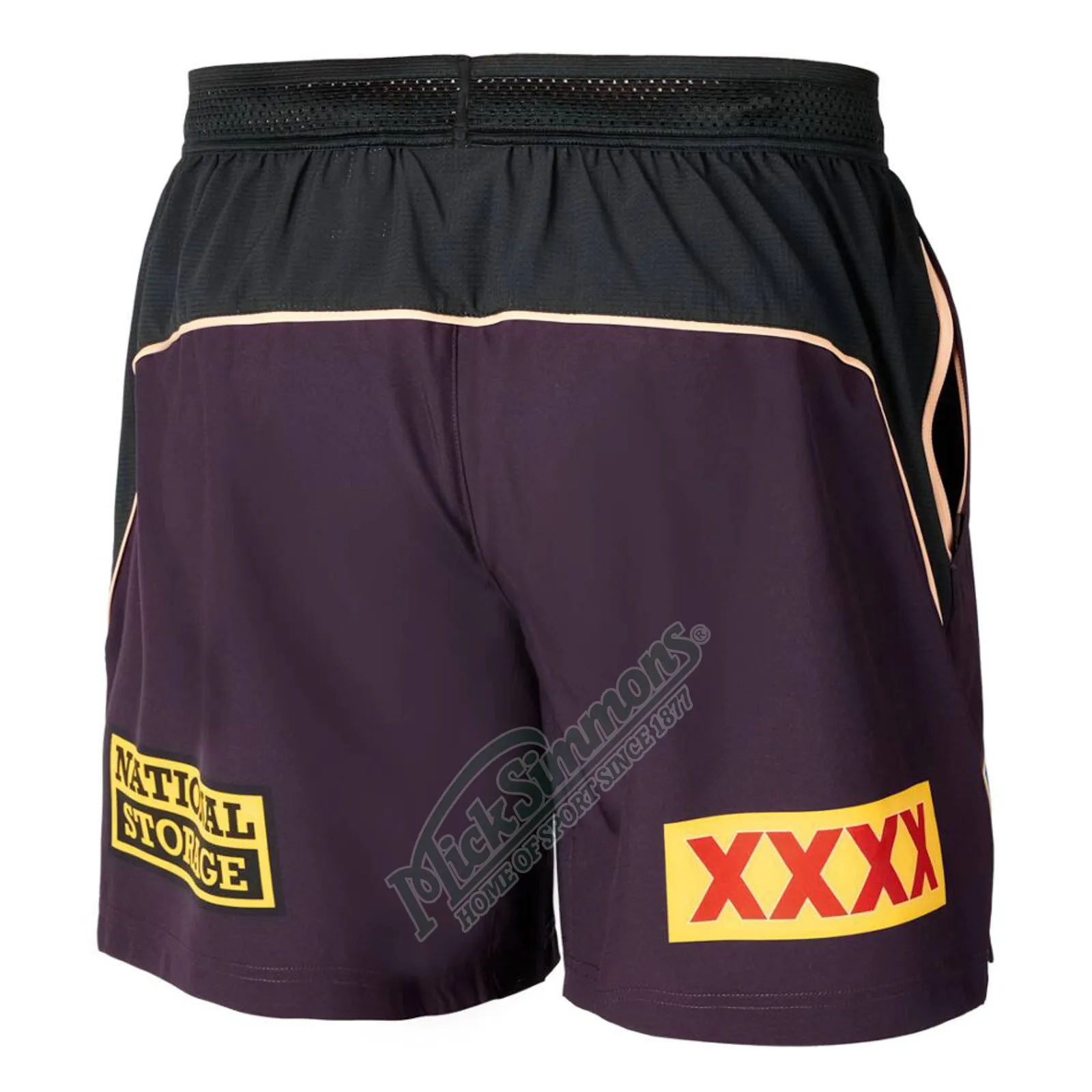 Brisbane Broncos 2024 Men's Home Training Shorts NRL Rugby League by Asics