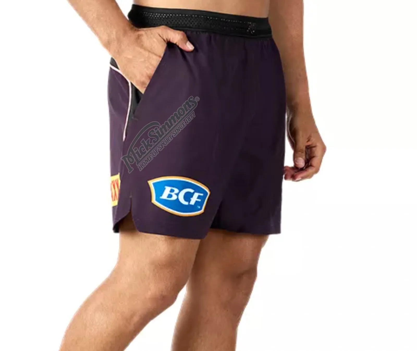 Brisbane Broncos 2024 Men's Home Training Shorts NRL Rugby League by Asics