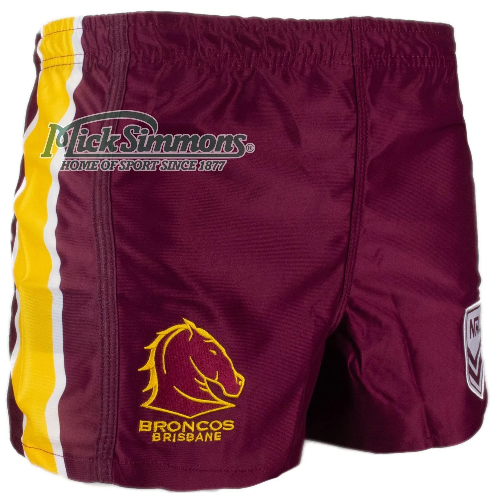 Brisbane Broncos NRL Supporter Rugby League Footy Mens Shorts