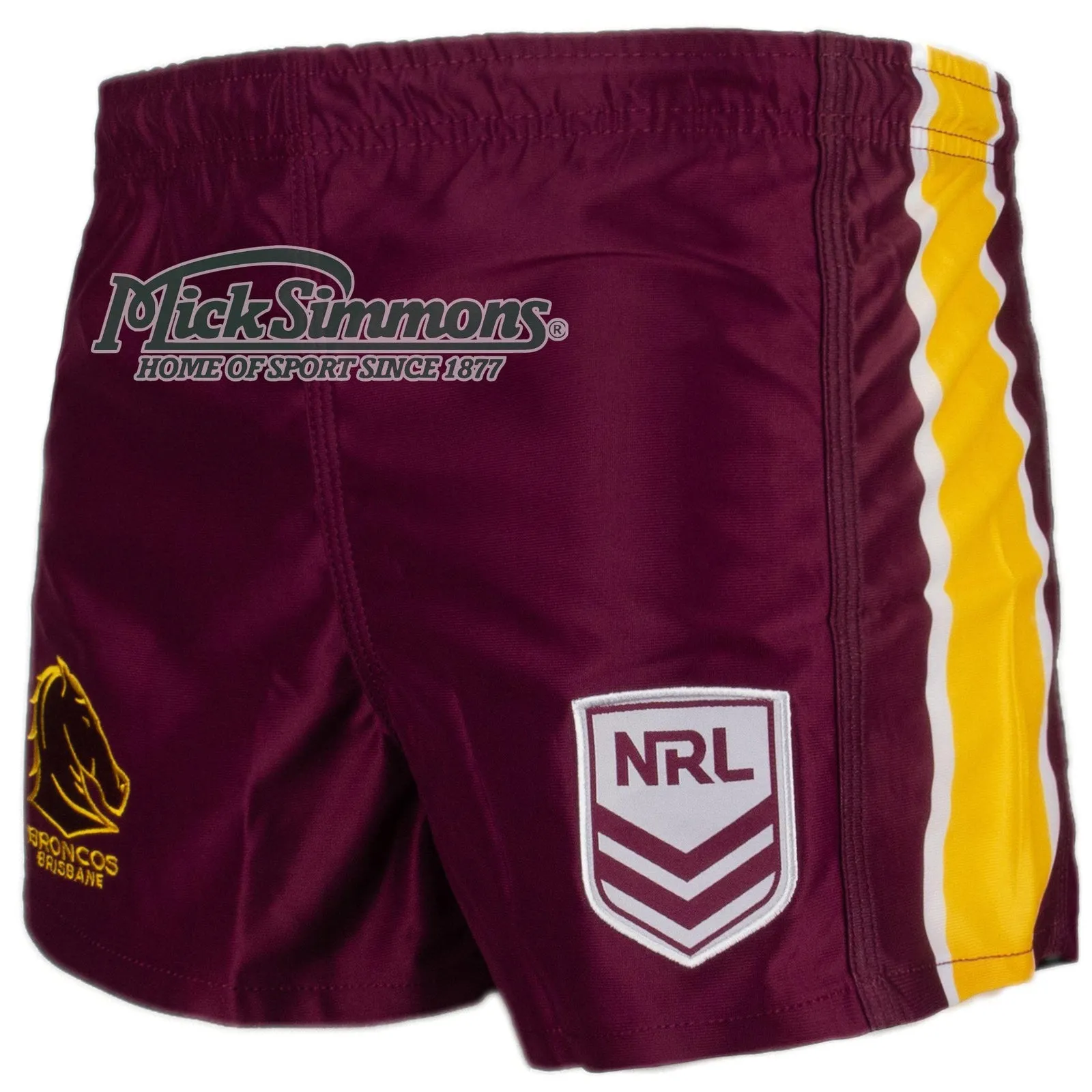 Brisbane Broncos NRL Supporter Rugby League Footy Mens Shorts