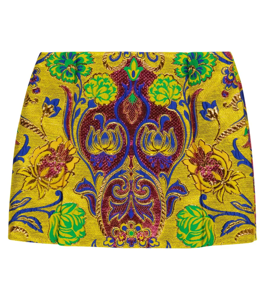 Brocade skirt with floral print Dolce&Gabbana, multicolor