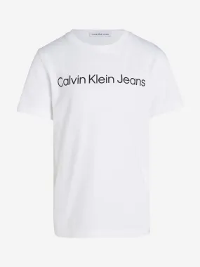 Calvin Klein Kids Logo T-Shirt in White