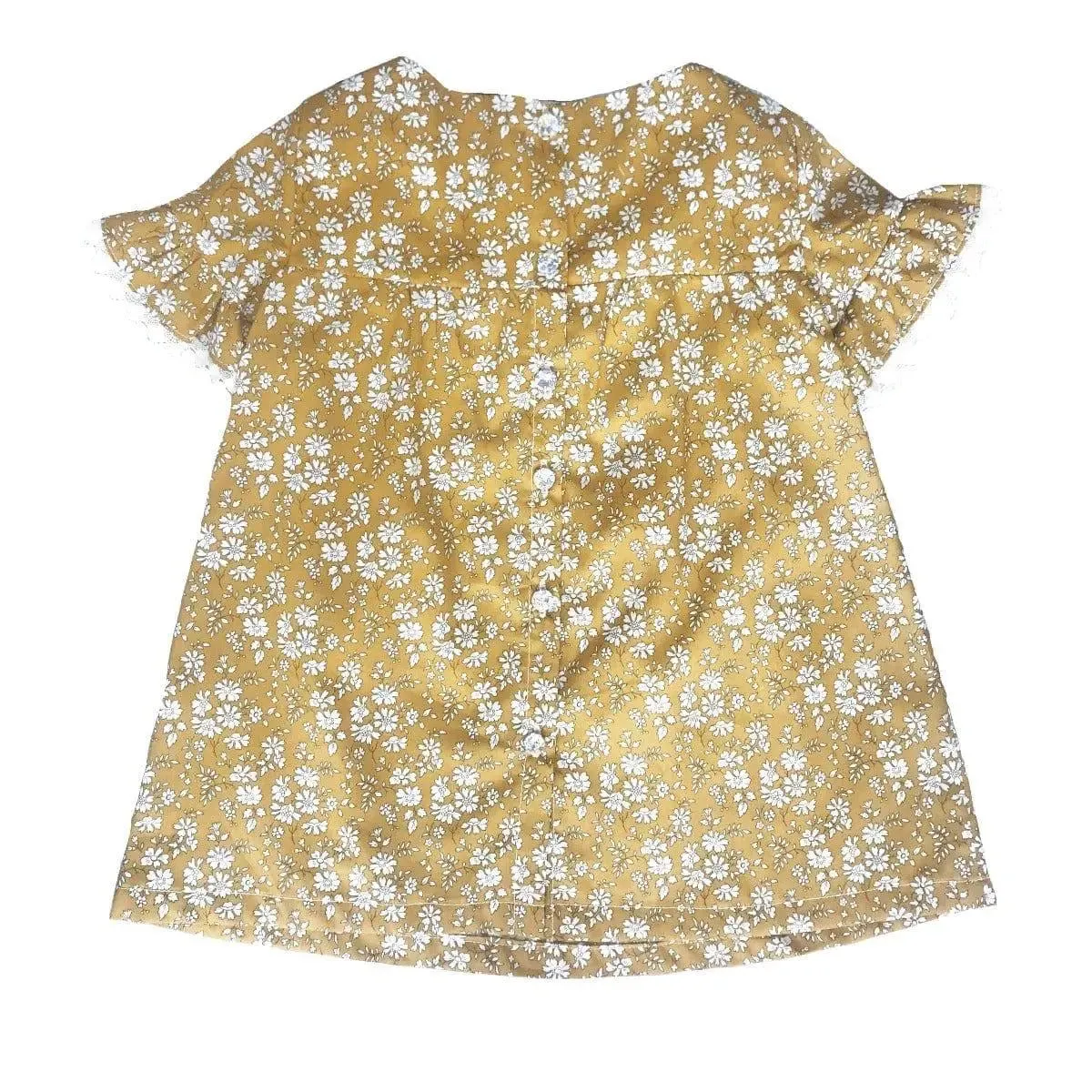 CAPEL MUSTARD Liberty Short Sleeve Dress