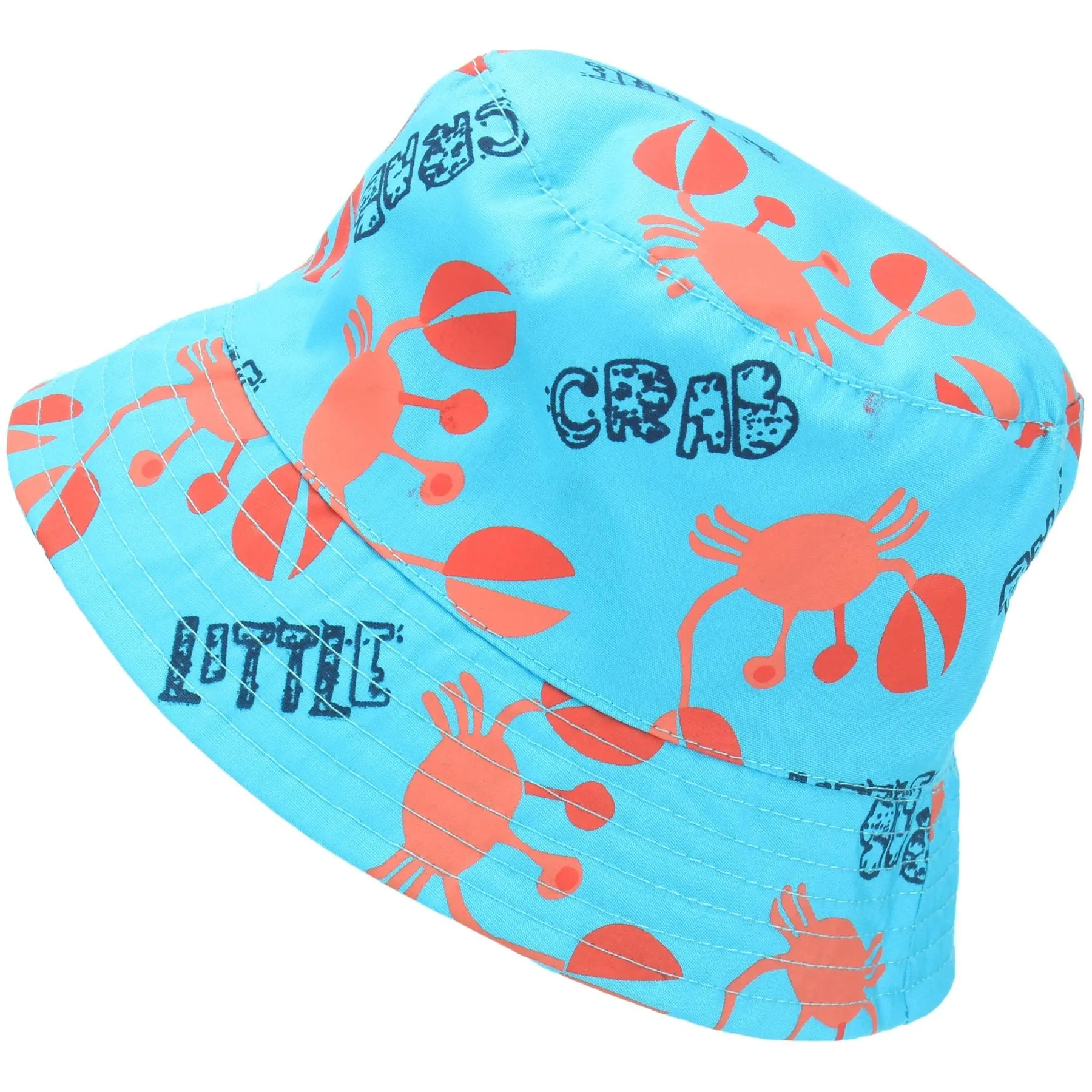 Children's Printed Bucket Hat - Crab