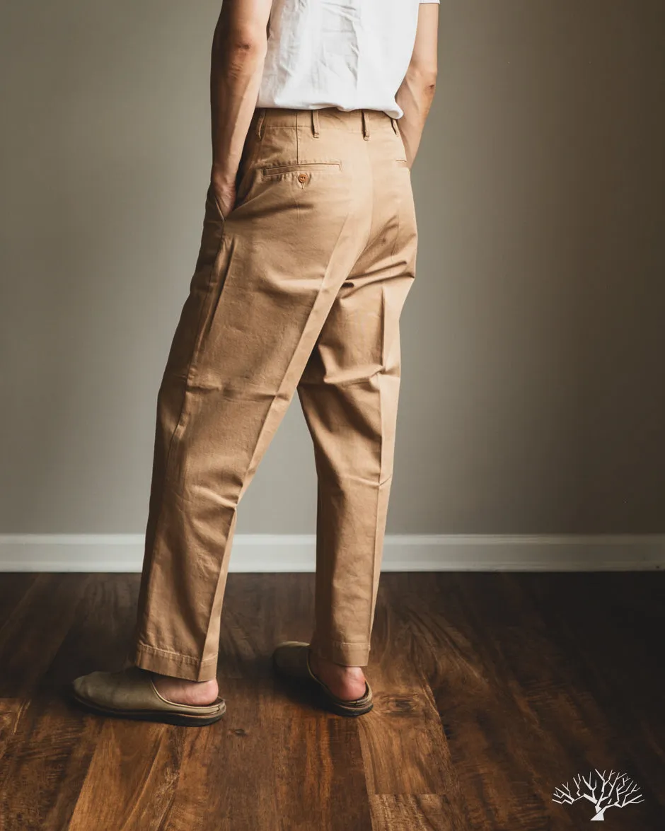 CHINO01 - Wide Cut Chinos - Khaki