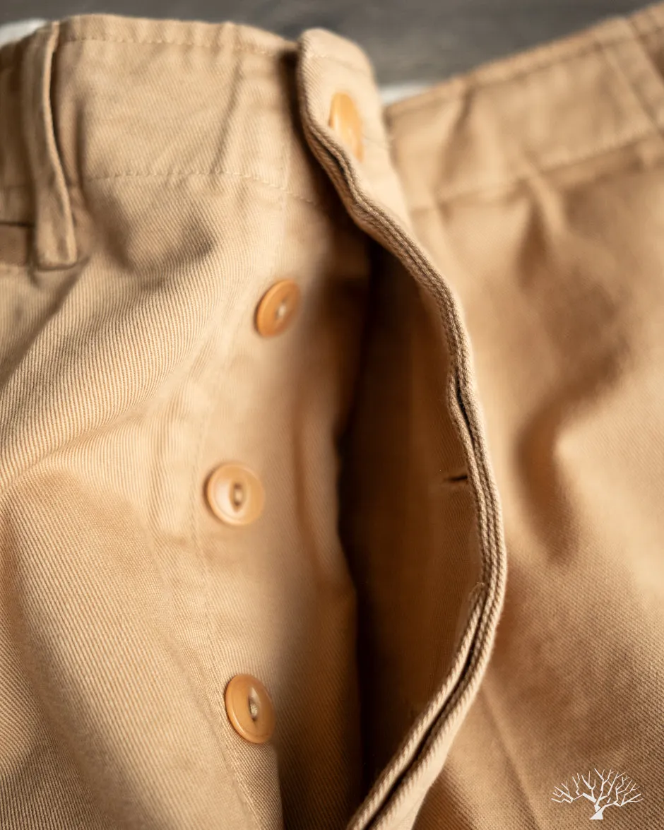 CHINO01 - Wide Cut Chinos - Khaki