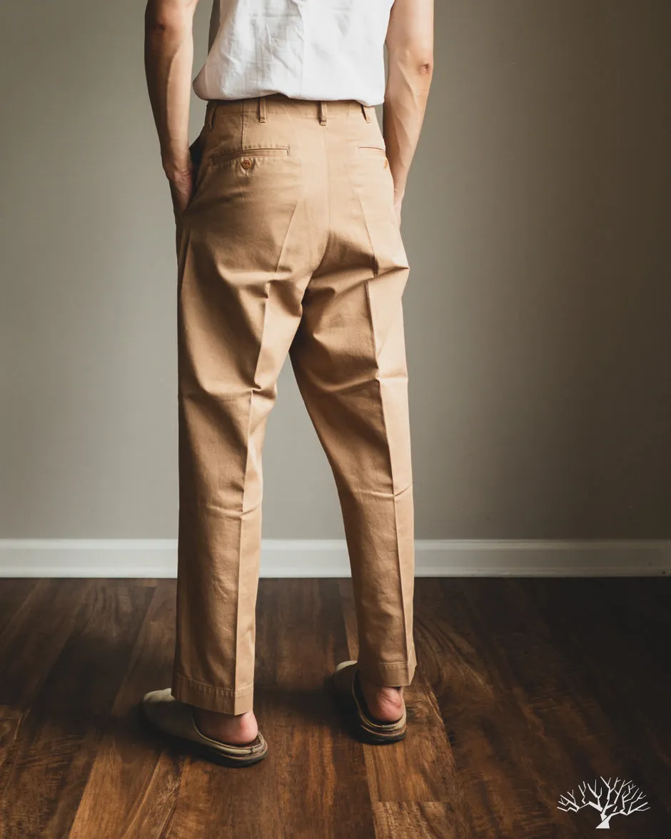 CHINO01 - Wide Cut Chinos - Khaki