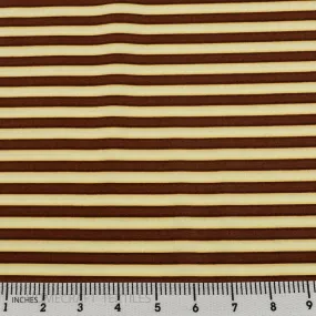 Chocolate Summer Stripe Cotton Print