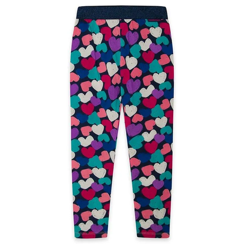 CLEARANCE SALE - Canada House - Girls Pink T-Shirt with Multi Coloured Heart Leggings