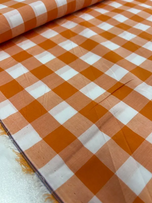 Cotton Gingham XL - Orange - 112cm