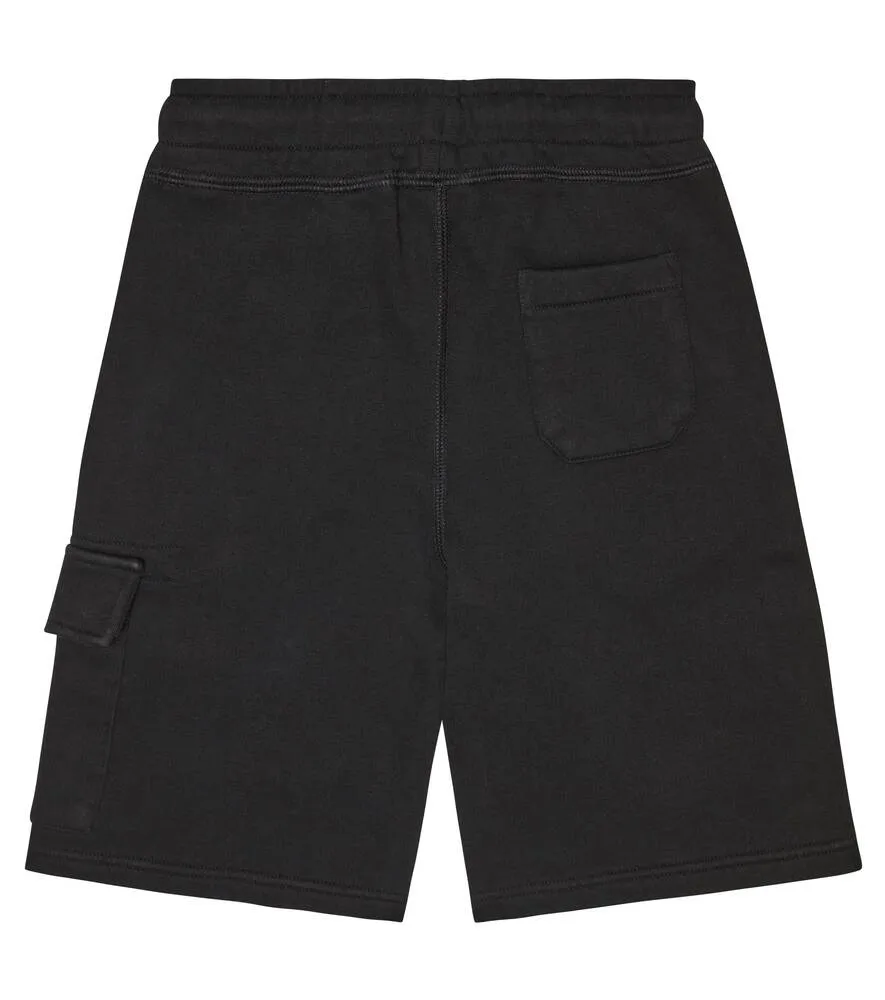 Cotton jersey shorts with C logo. COMPANY KIDS, black