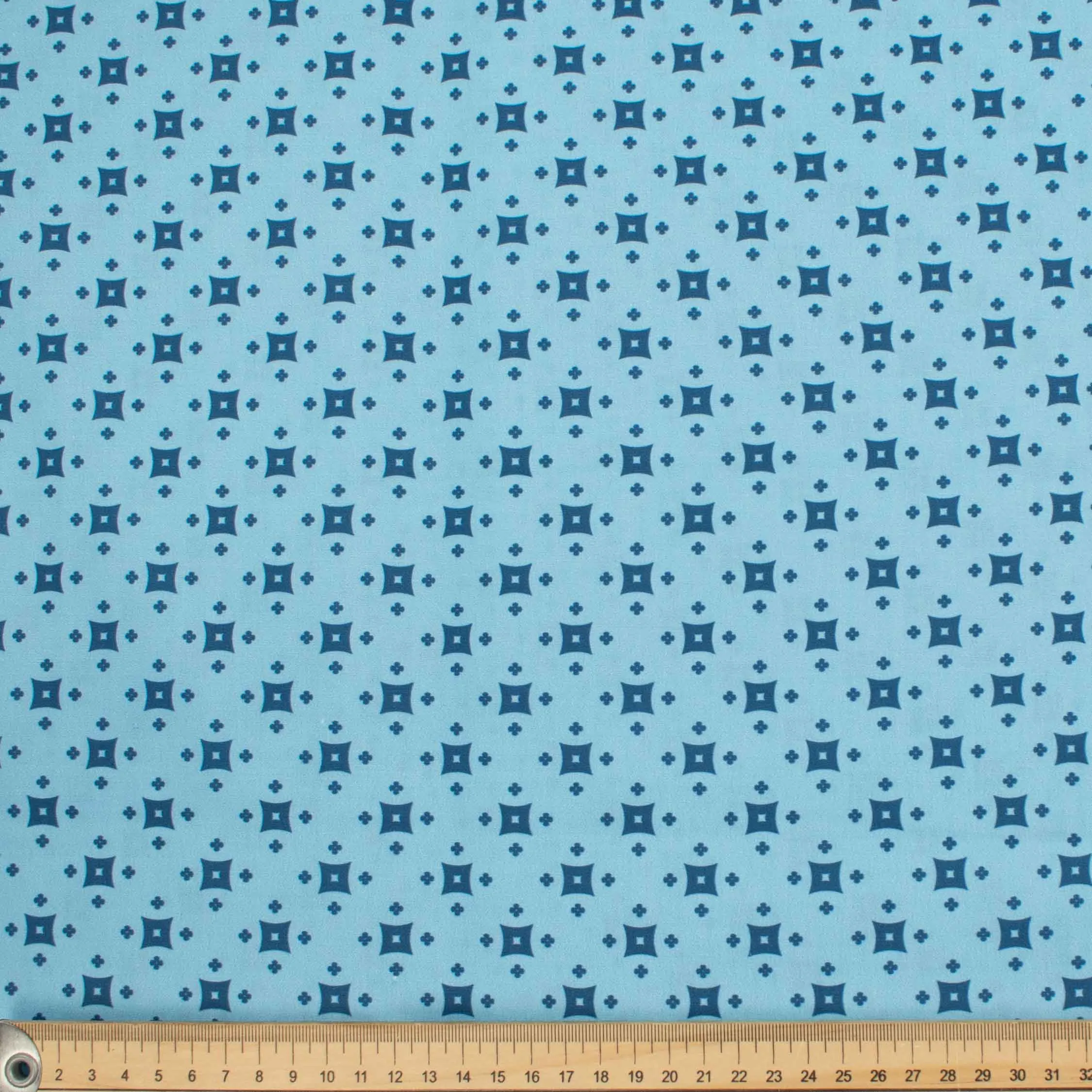 Country Side Collection #25 Blue Geometric Cotton Prints