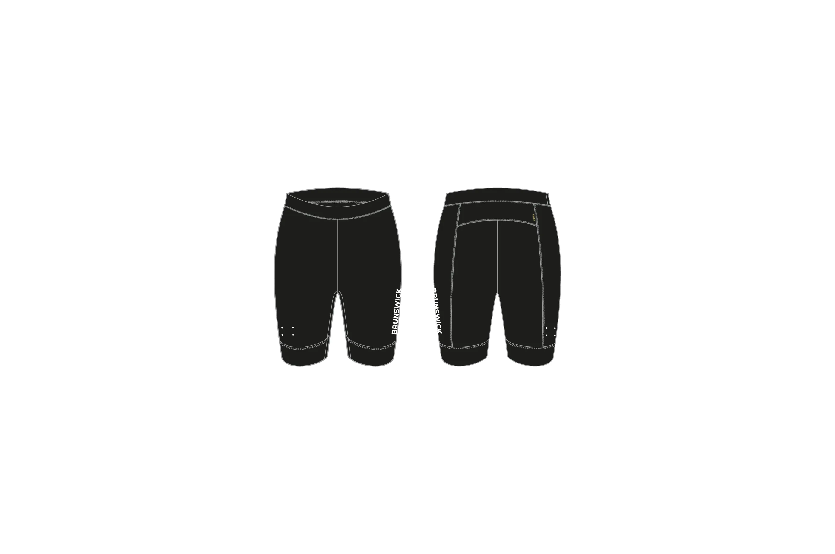 Custom Brunswick / Children's Braceless Bib Shorts - Black