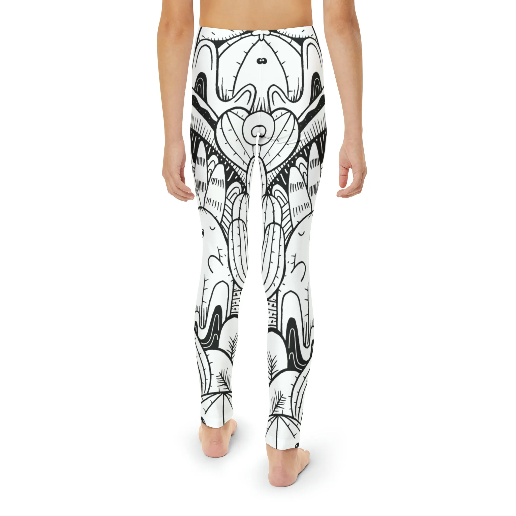 Doodle Cactus - Inovax Youth Full-Length Leggings