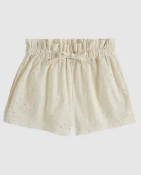 Emile Girls' Eyelet Cotton Shorts