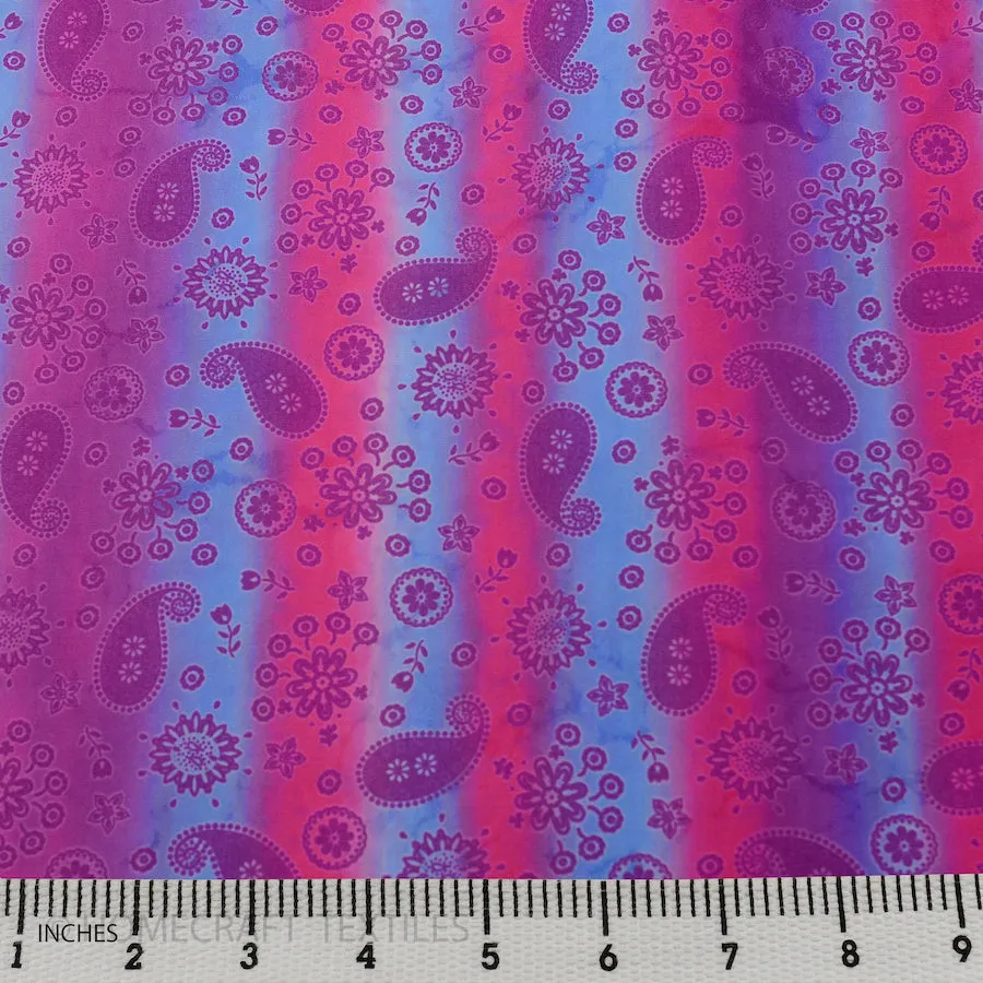 Fairy Tie Dye Paisley Cotton Print