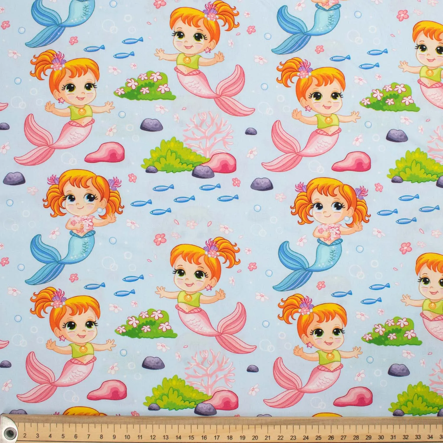 Fantasy Childhood Series Lovely Mermaid Princess Cotton Prints