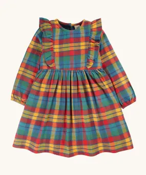 Frugi Agnes Dress - Merry Rainbow Check