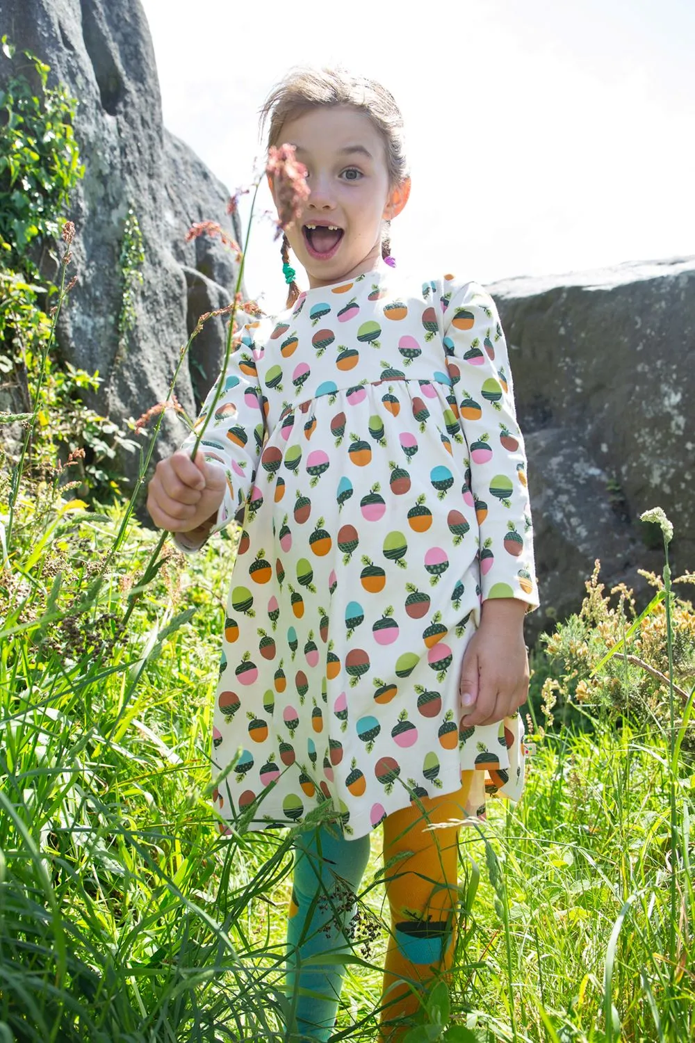 Frugi Bumblebee Acorn Norah Tights