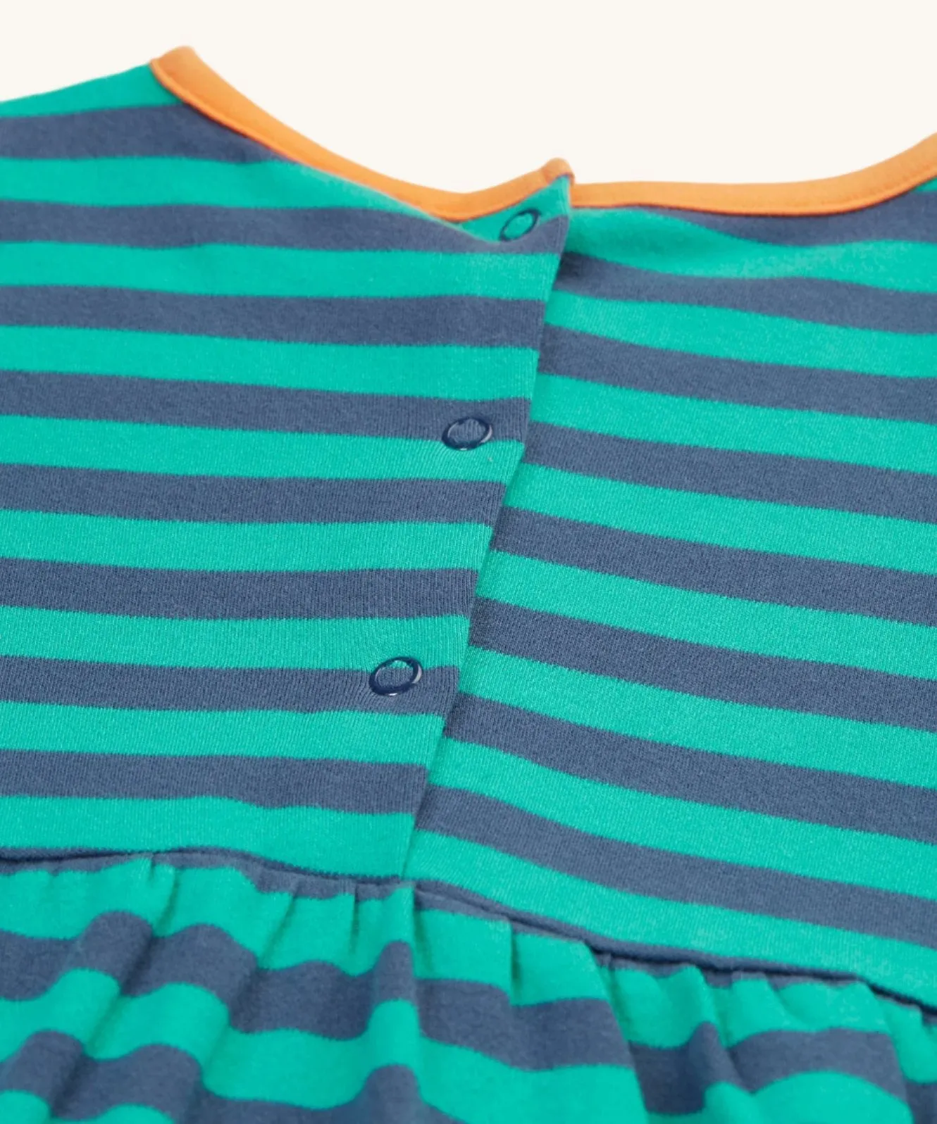 Frugi Dolcie Dress - Iguana Stripe/Tiger