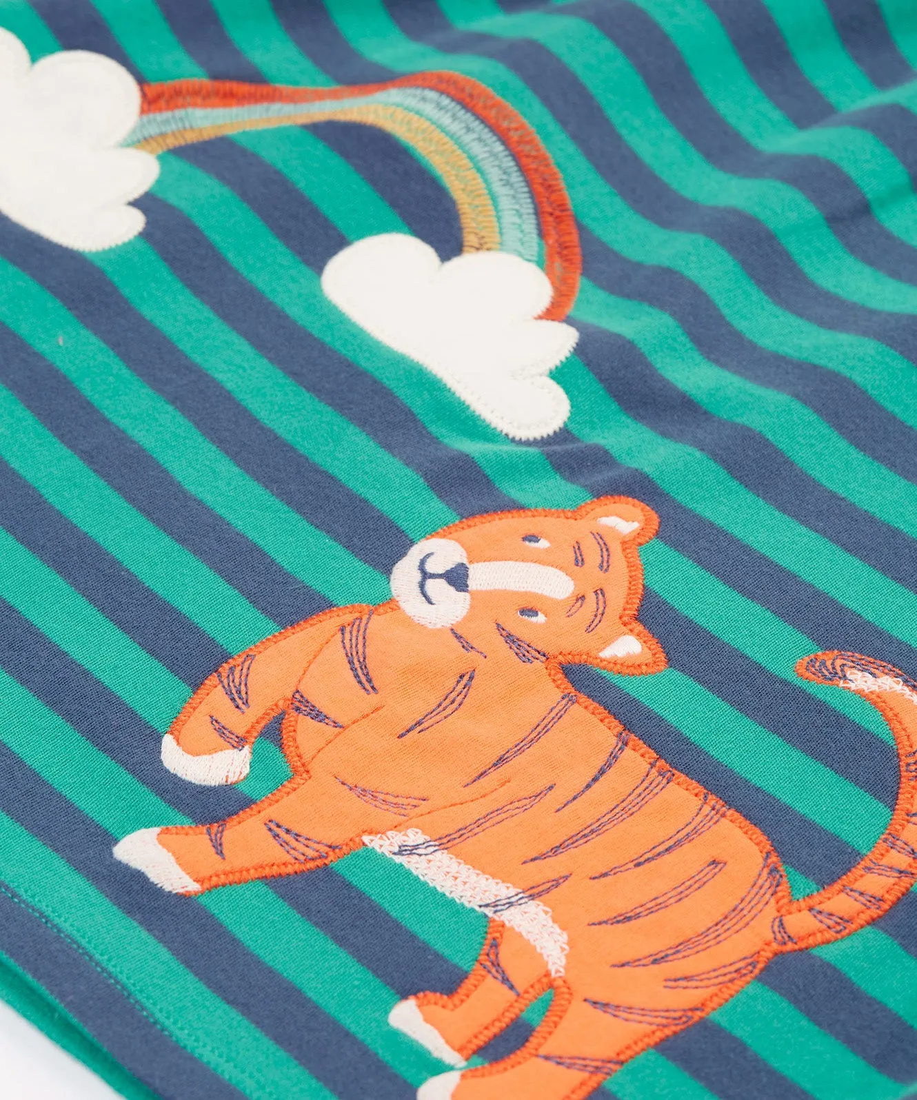 Frugi Dolcie Dress - Iguana Stripe/Tiger