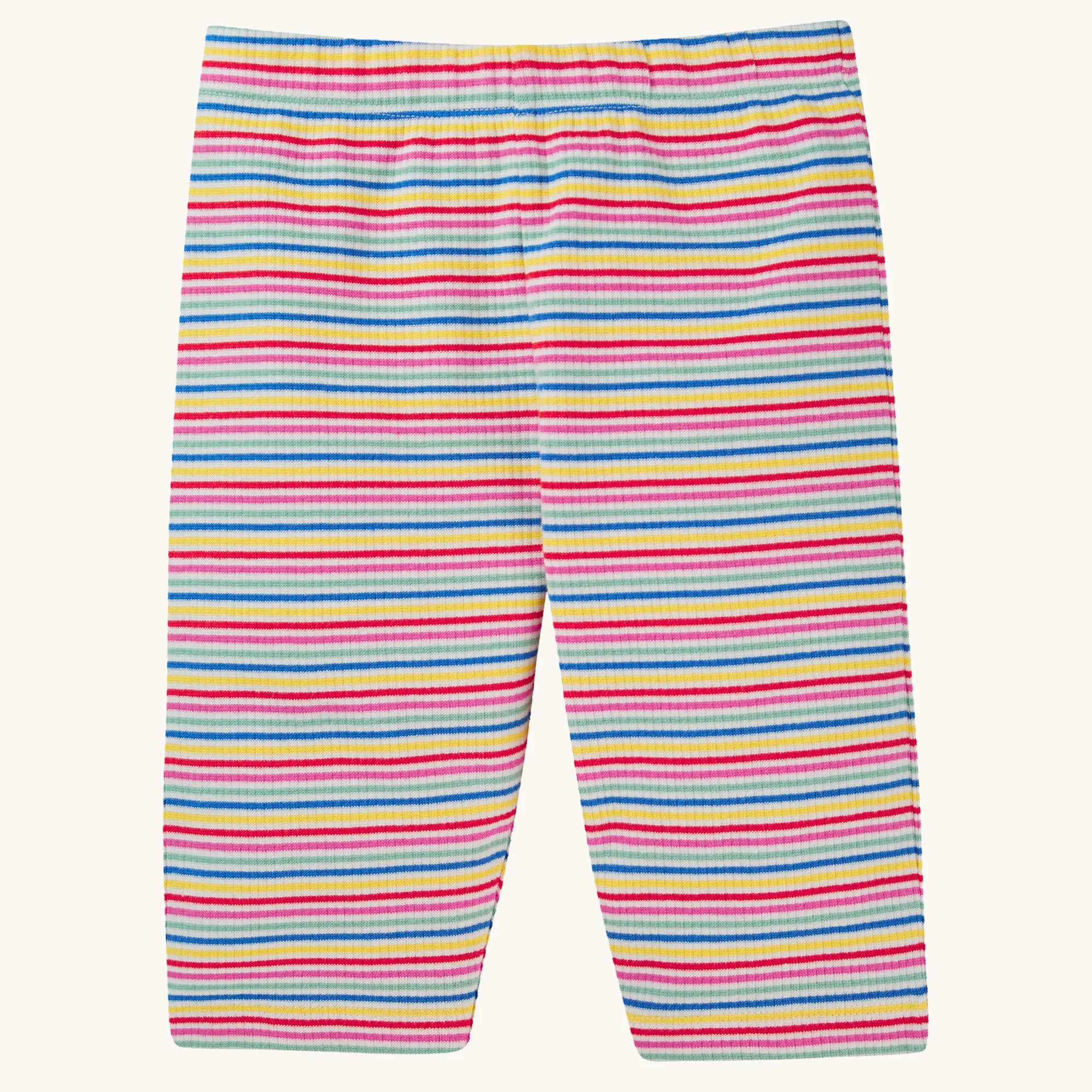 Frugi Laurie Rib Shorts - Rainbow Stripe