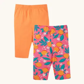 Frugi Organic Laurie Shorts Orange Blossom / Tangerine - 2 Pack