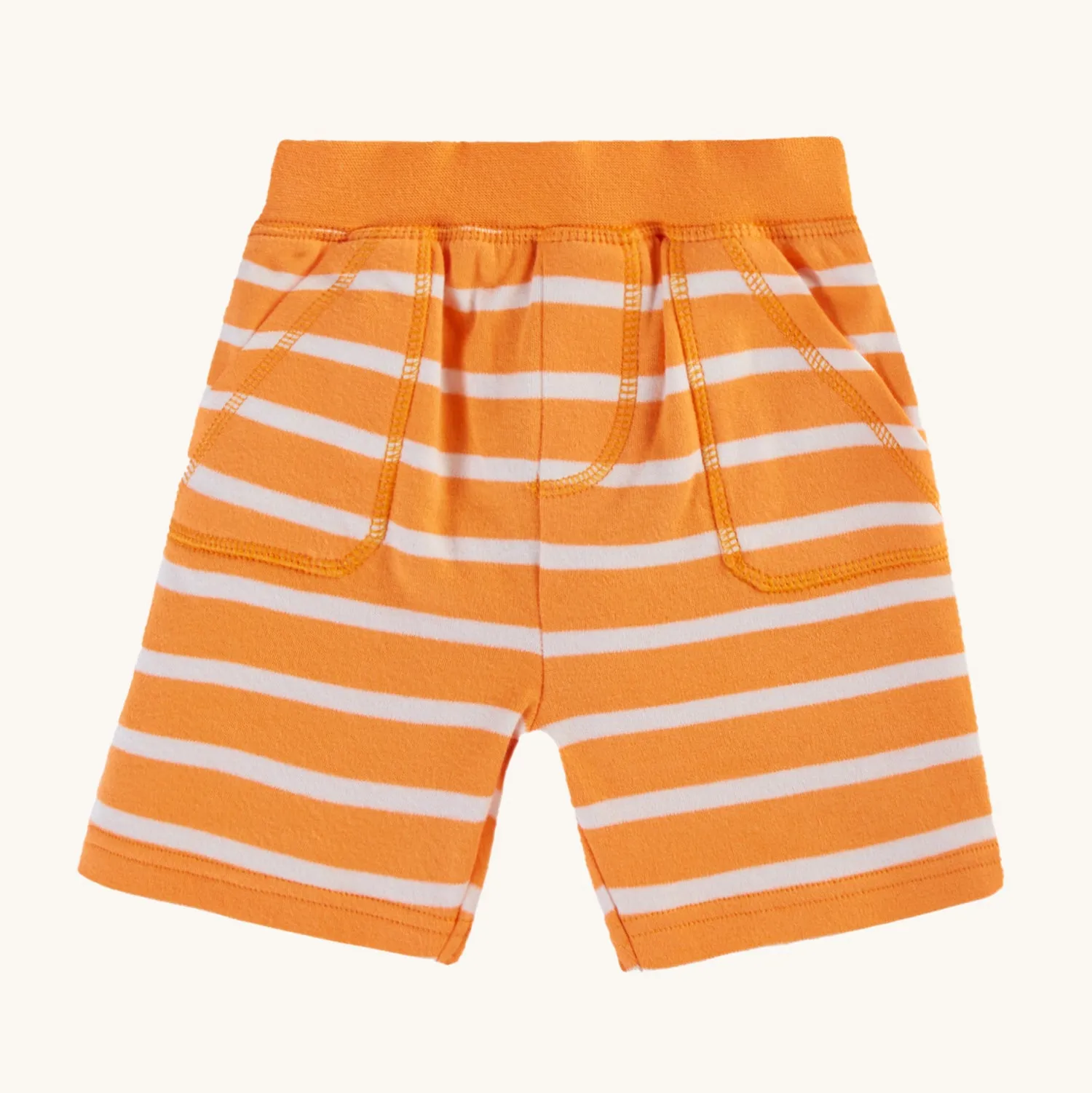 Frugi Organic Little Ellis Shorts - Tangerine Breton