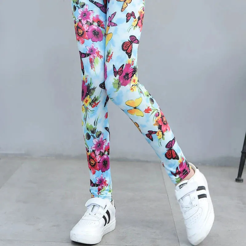 Girls' leggings Spring And Autumn Thin Children's Stretch Printed Pants Korean Children's Pants Summer Clothes