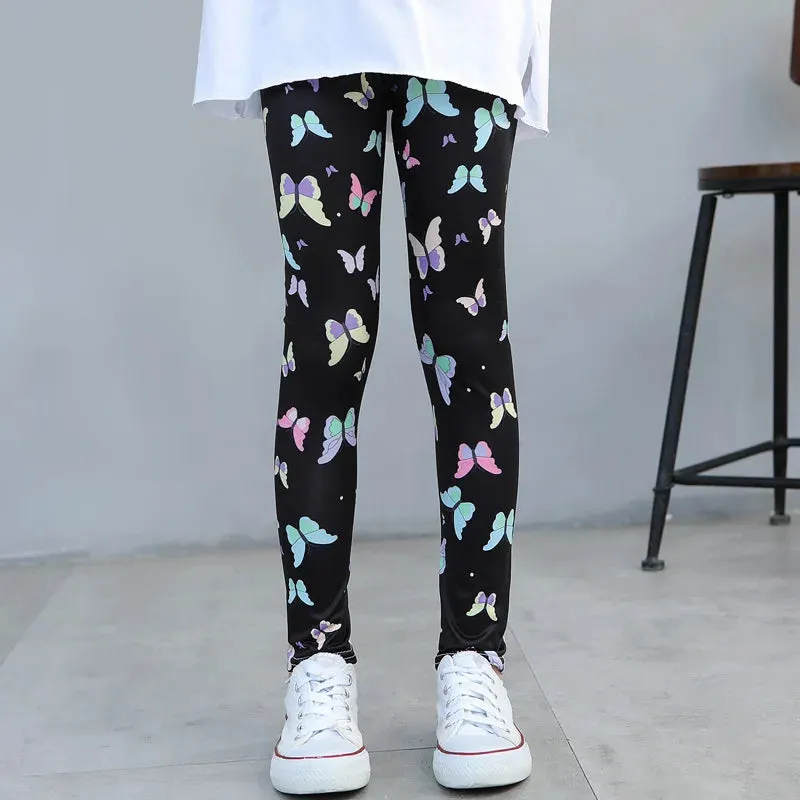 Girls' leggings Spring And Autumn Thin Children's Stretch Printed Pants Korean Children's Pants Summer Clothes