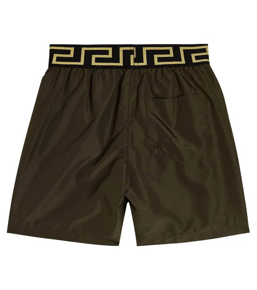 Greca Versace swim shorts, green