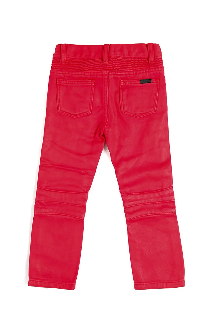 Haus Of JR Clayton Biker Denim Red