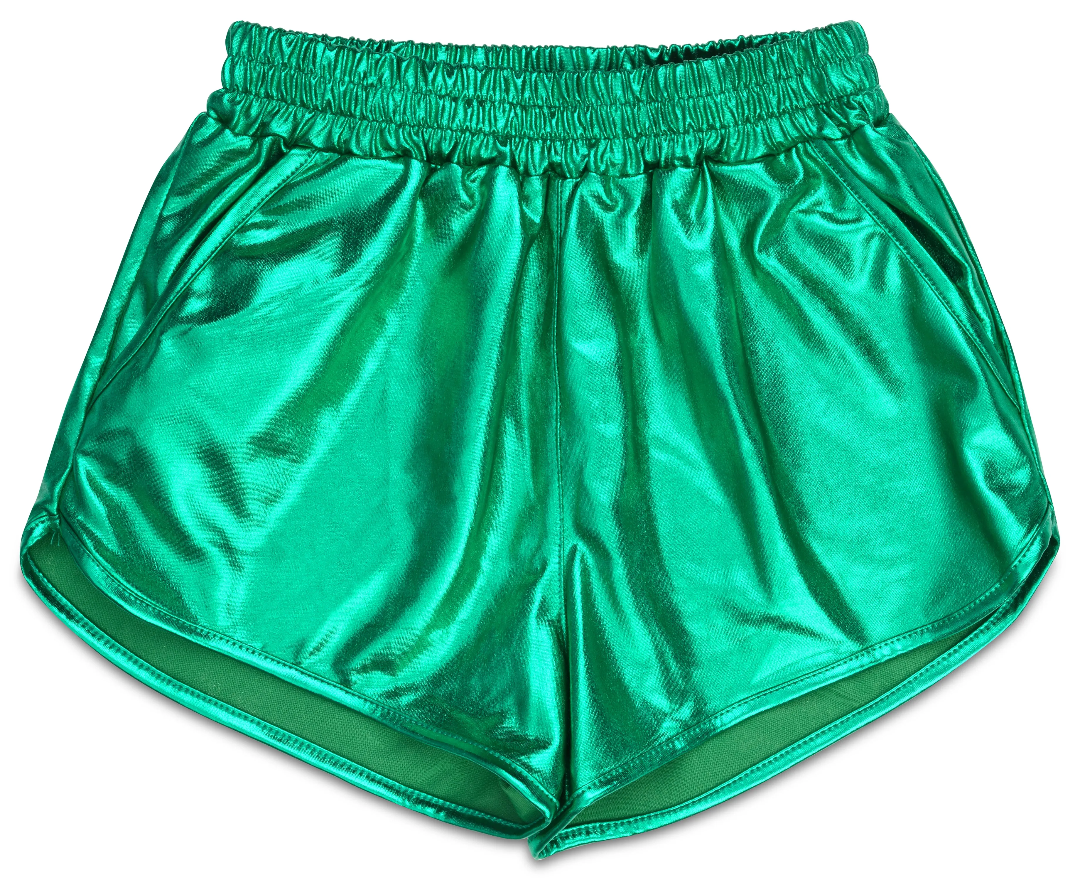 Iscream Metallic Plush Shorts - Green