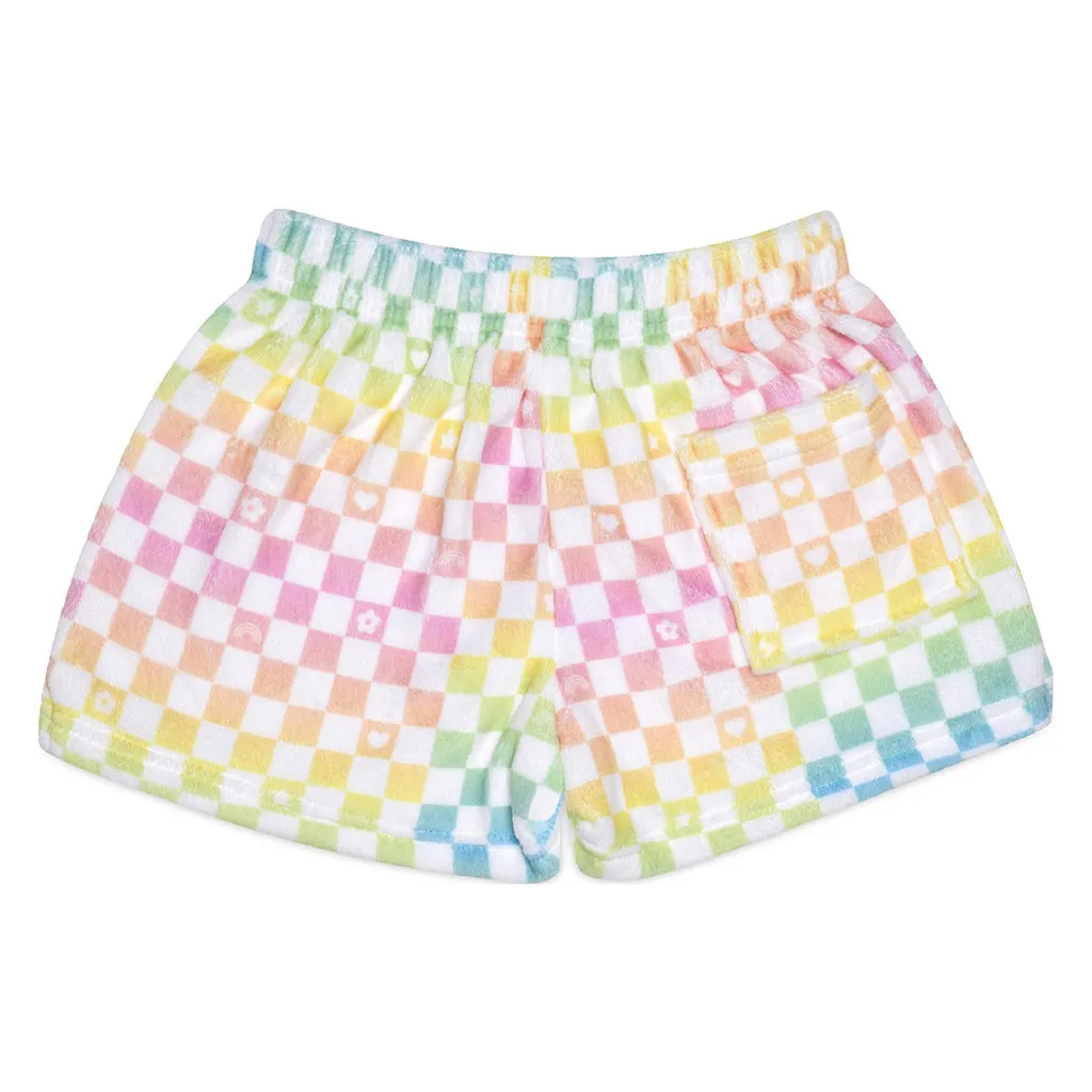 Iscream Ombre Checkerboard Plush Shorts