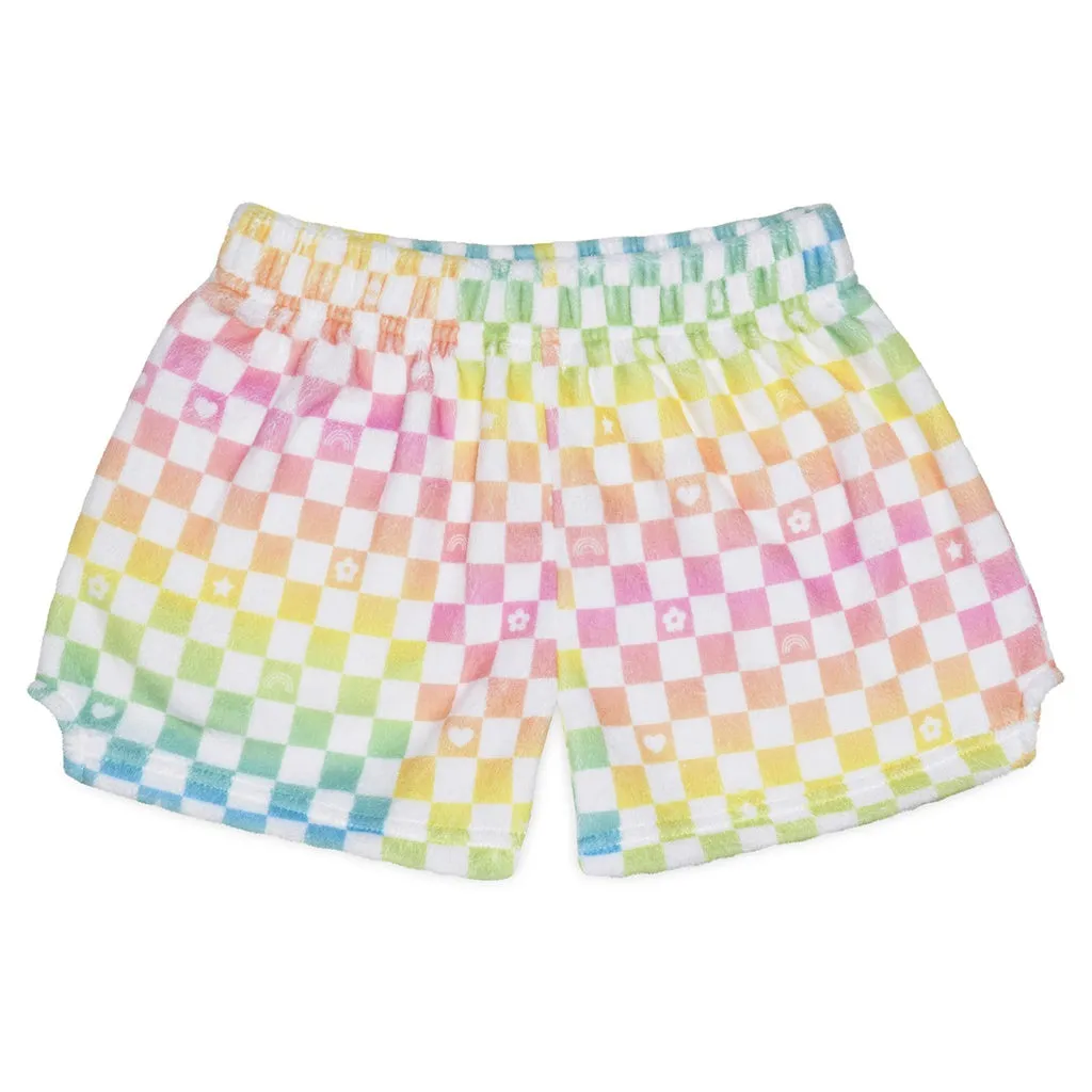 Iscream Ombre Checkerboard Plush Shorts