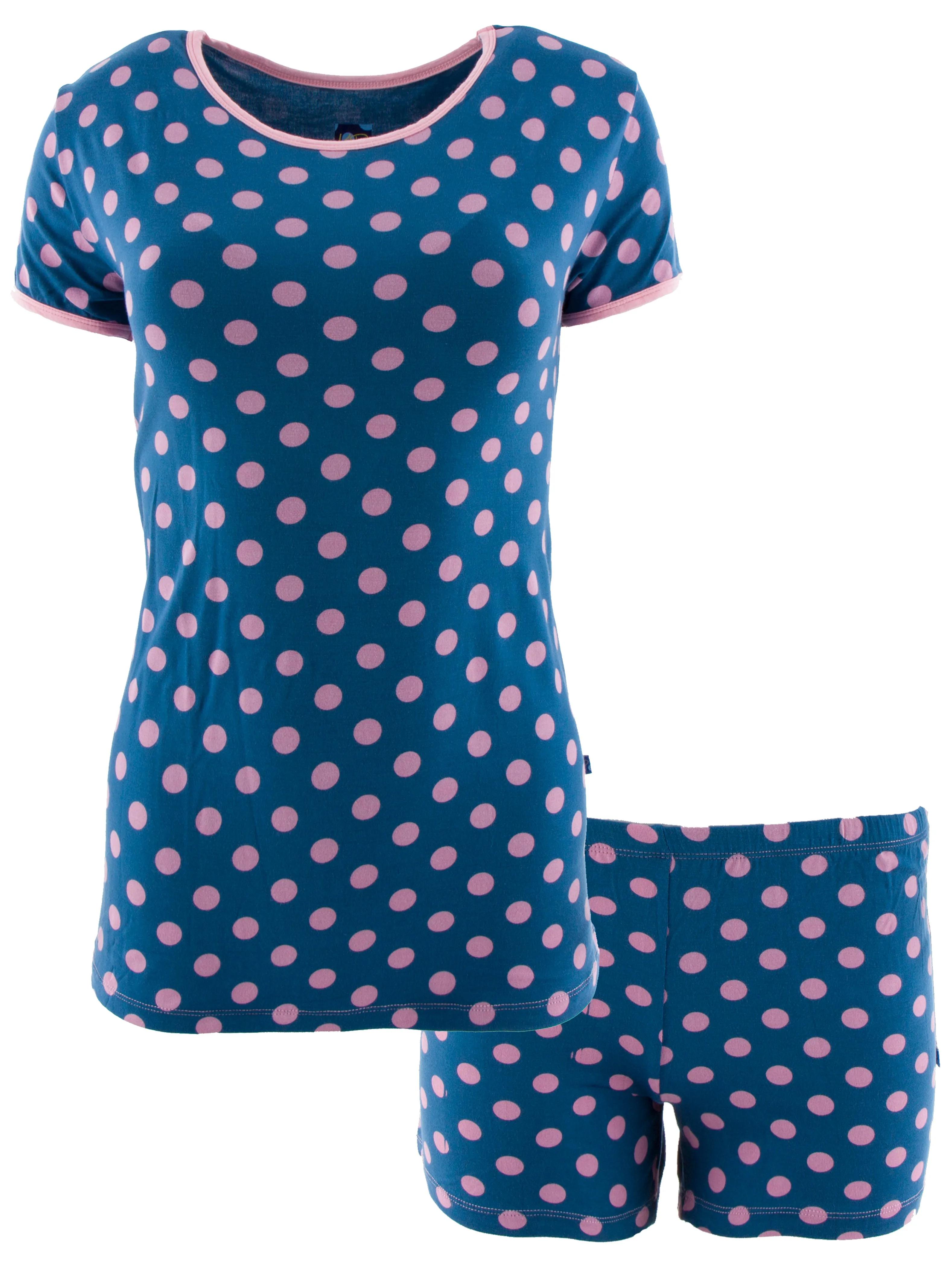 KicKee Pants Twilight Dot Women's Short Sleeve Pajama Set with Shorts