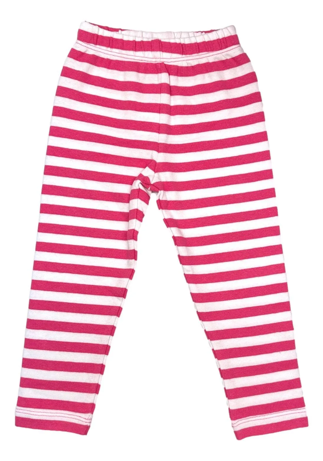 Knit Striped Leggings - Hot Pink